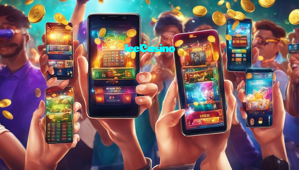 IceCasino casino presented on mobile device in Pakistan with slots and live games